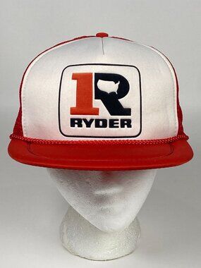 Vintage Ryder Truck Snapback Trucker Hat Cap Foam Front Mesh Back Rope Detail